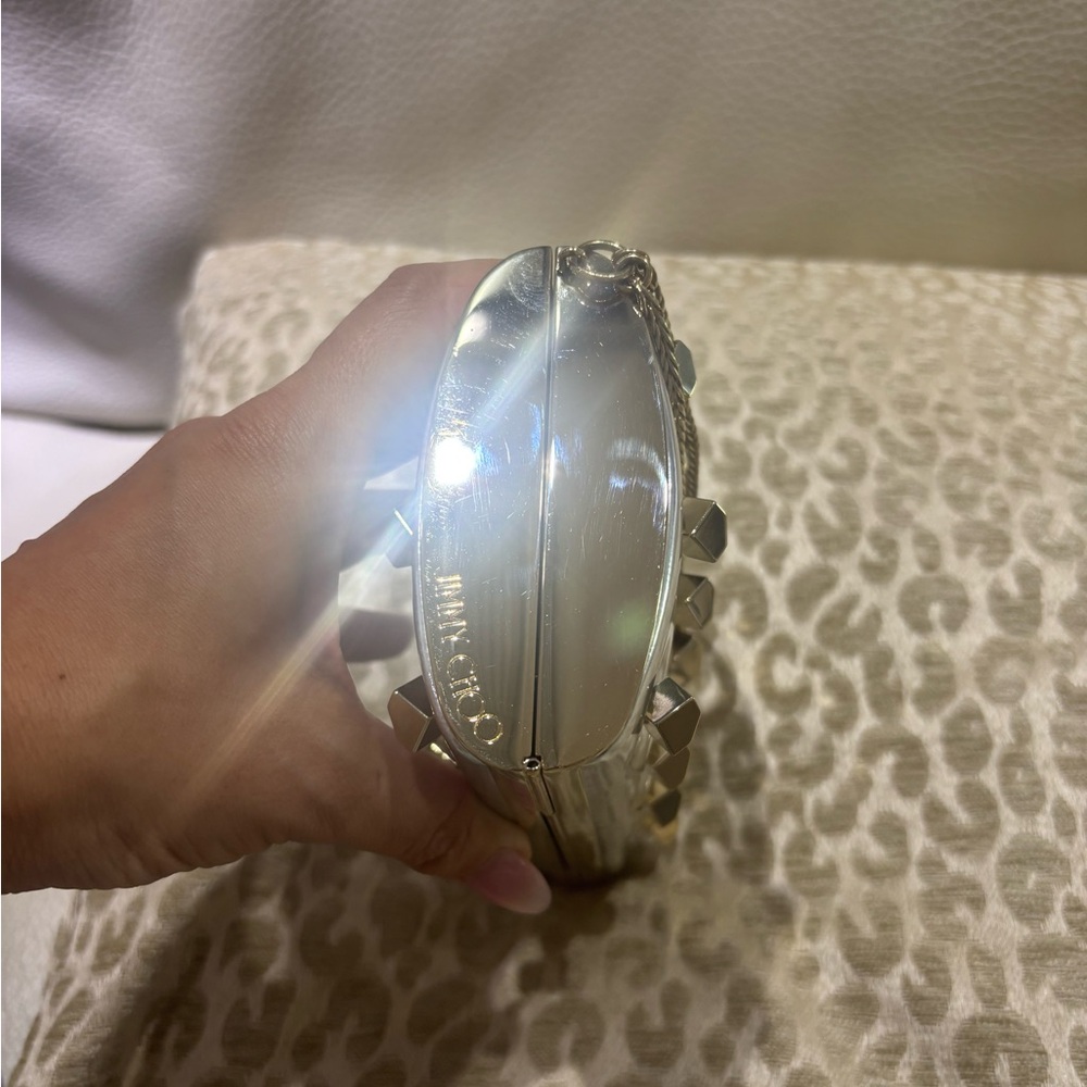 Jimmy Choo Silver Gold Mirror Clutch Bag NWT 🤩 - Picture 7 of 7